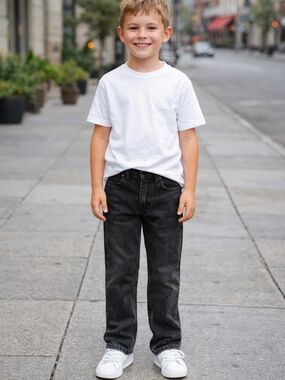 Levi’s Black Wash 511 Slim Jeans Boys 8R Straight Leg Denim Normcore Soft Norm